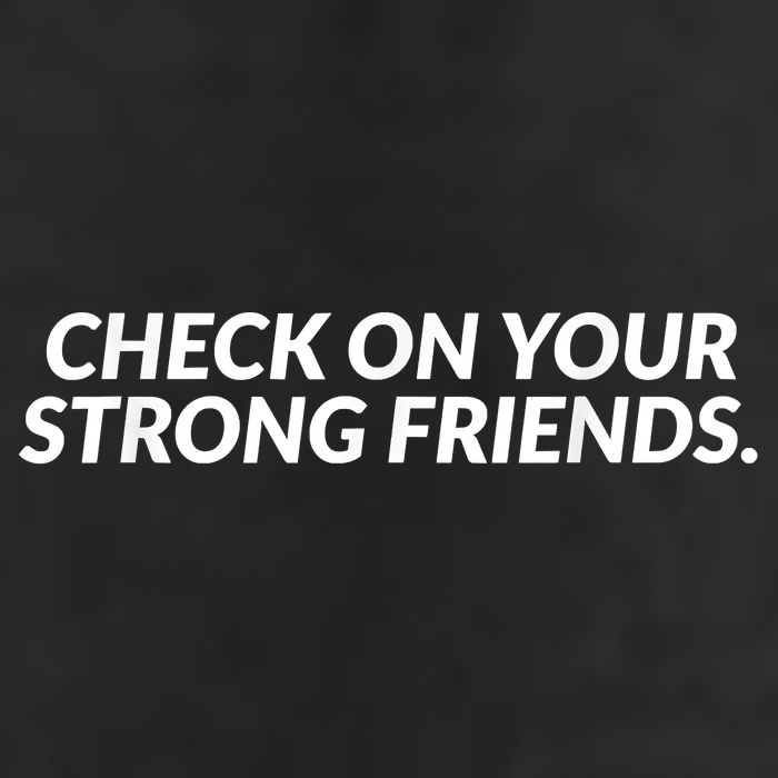 Check On Your Strong Friends Mental Health Adult Drive Performance Visor