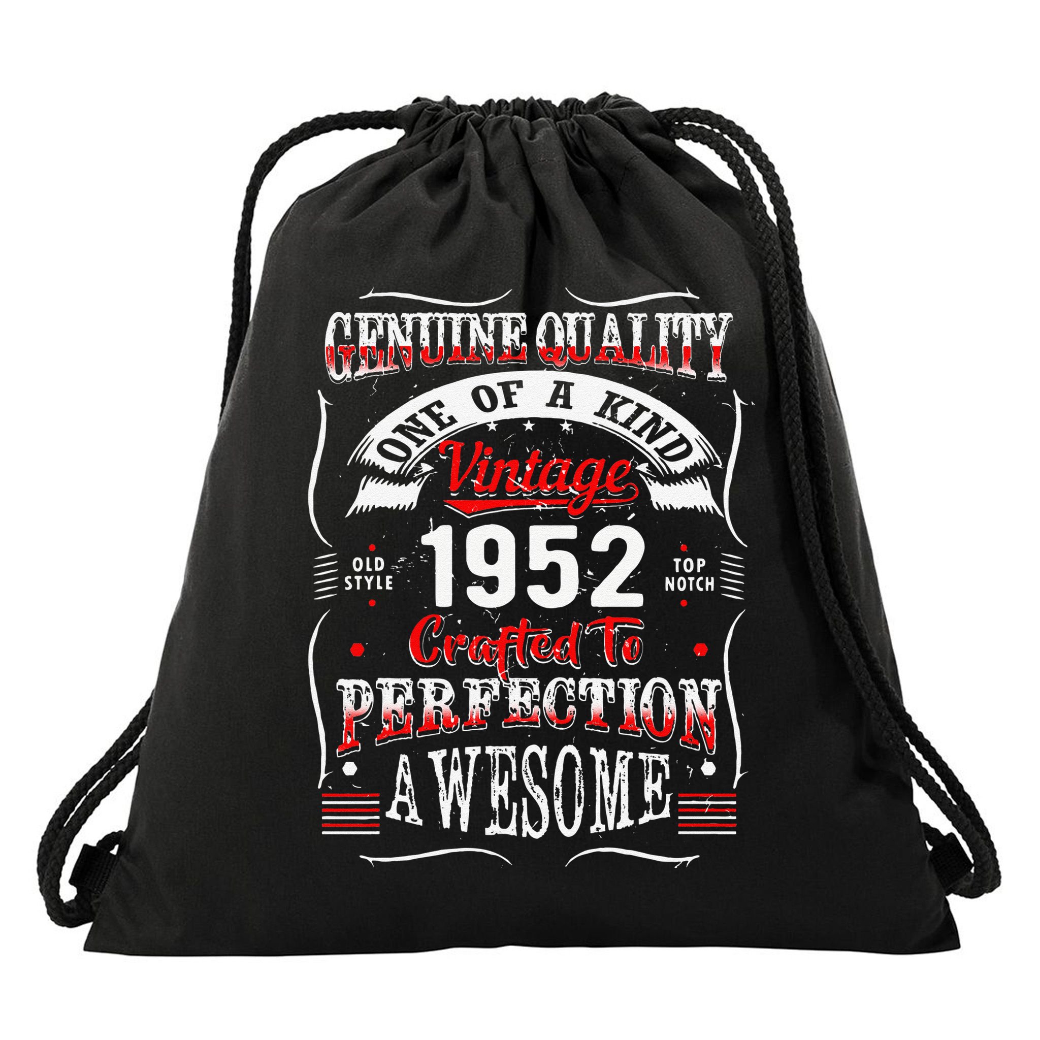 Crafted Perfection 1952 71st Birthday For 71 Years Old Drawstring Bag