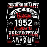 Crafted Perfection 1952 71st Birthday For 71 Years Old Drawstring Bag