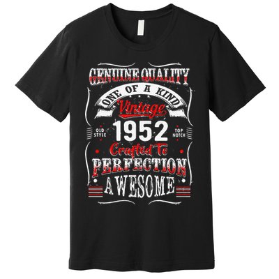 Crafted Perfection 1952 71st Birthday For 71 Years Old Premium T-Shirt