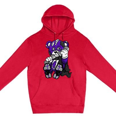 Court Purple 13s Tee Heartbreak Money 13 Retro Court Purple Premium Pullover Hoodie