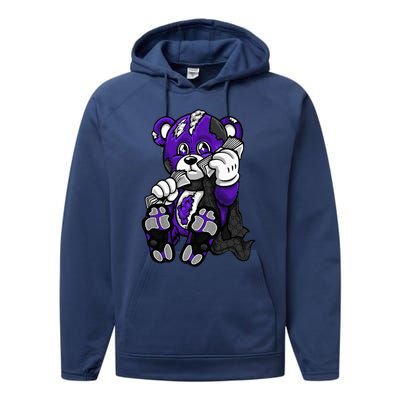 Court Purple 13s Tee Heartbreak Money 13 Retro Court Purple Performance Fleece Hoodie