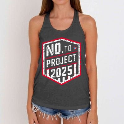 Current Political 2024 Stop Project 2025 Women's Knotted Racerback Tank