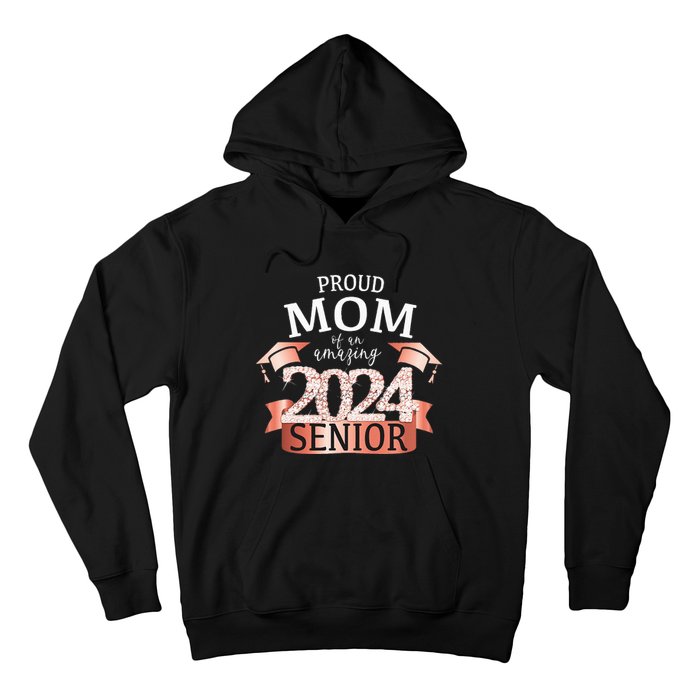 Celebration Proud 2024 Senior Mom I Elegant Pink Hoodie