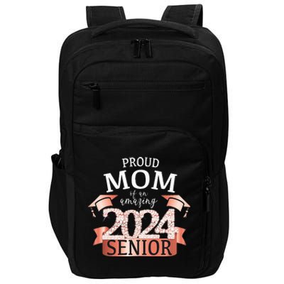 Celebration Proud 2024 Senior Mom I Elegant Pink Impact Tech Backpack