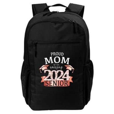 Celebration Proud 2024 Senior Mom I Elegant Pink Daily Commute Backpack