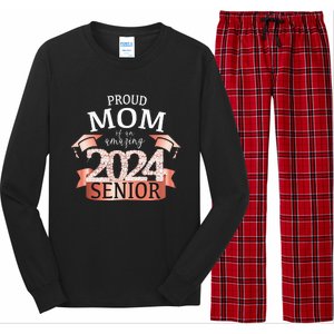 Celebration Proud 2024 Senior Mom I Elegant Pink Long Sleeve Pajama Set