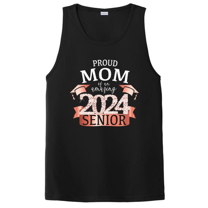 Celebration Proud 2024 Senior Mom I Elegant Pink PosiCharge Competitor Tank