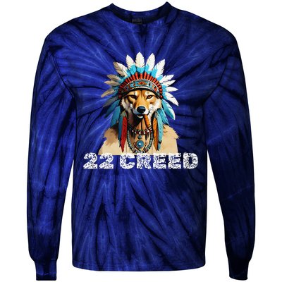 Coyote Predator 22 Cree.D Graphic Design Tie-Dye Long Sleeve Shirt