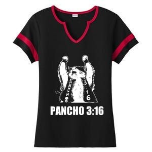 Cat Pancho 3 16 Ladies Halftime Notch Neck Tee