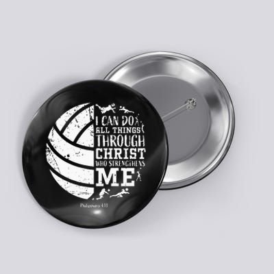 Cute Philippians 413 Volleyball Gifts Teen Women Her Button