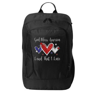 Cute Patriotic 4th Of July God Bless America City Backpack