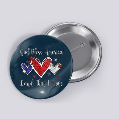 Cute Patriotic 4th Of July God Bless America Button