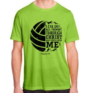 Cute Philippians 4:13 Volleyball Funny Gift Teen Her Gift Adult ChromaSoft Performance T-Shirt