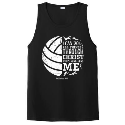 Cute Philippians 4:13 Volleyball Funny Gift Teen Her Gift PosiCharge Competitor Tank