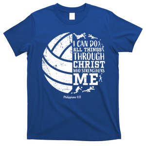 Cute Philippians 4:13 Volleyball Funny Gift Teen Her Gift T-Shirt