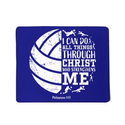 Cute Philippians 4:13 Volleyball Funny Gift Teen Her Gift Mousepad