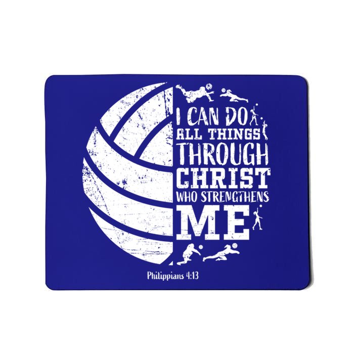 Cute Philippians 4:13 Volleyball Funny Gift Teen Her Gift Mousepad