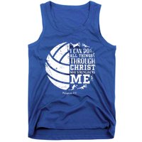 Cute Philippians 4:13 Volleyball Funny Gift Teen Her Gift Tank Top