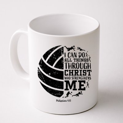 Cute Philippians 4:13 Volleyball Funny Gift Teen Her Gift Coffee Mug