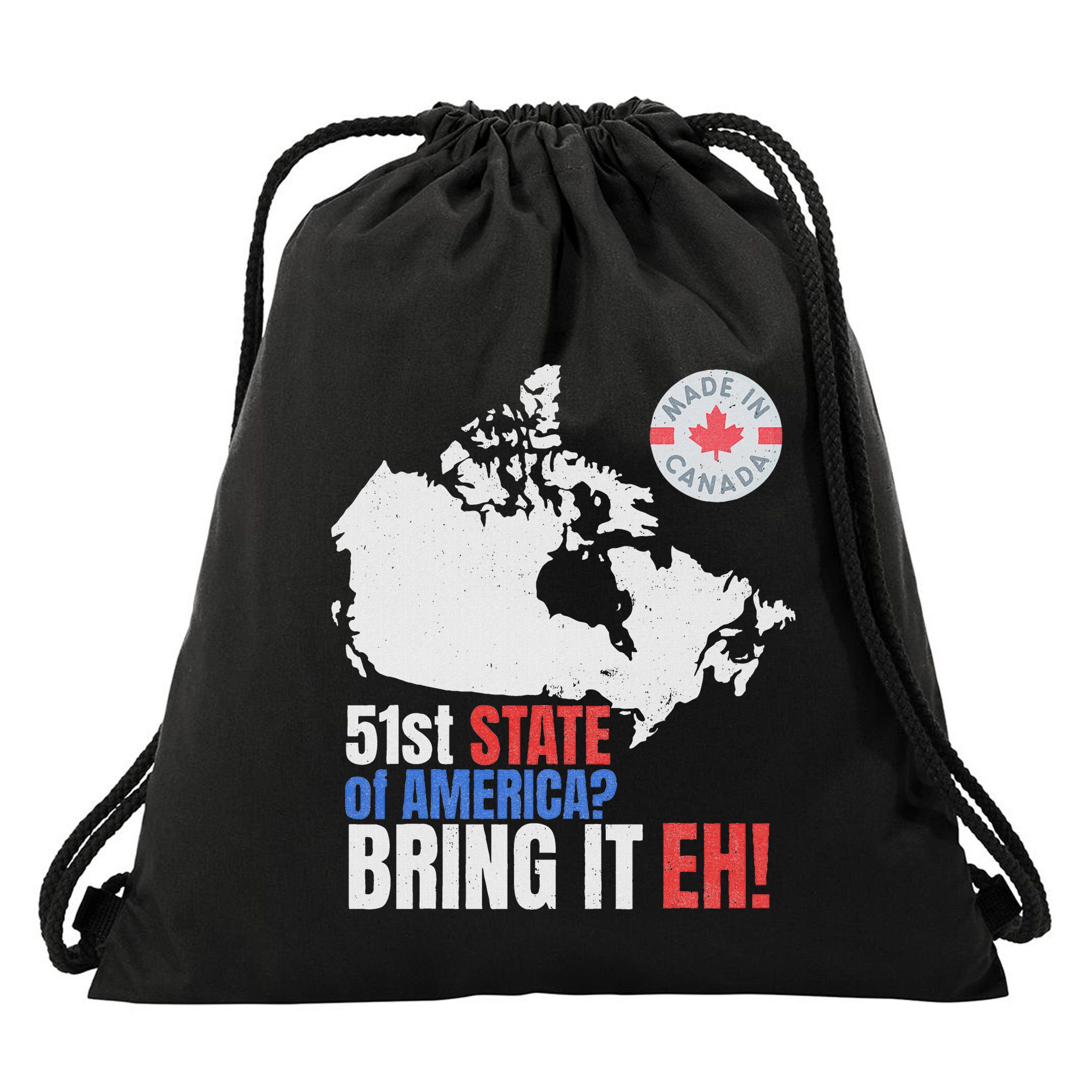Canadian Patriotic Anti Trump Canada Map Drawstring Bag