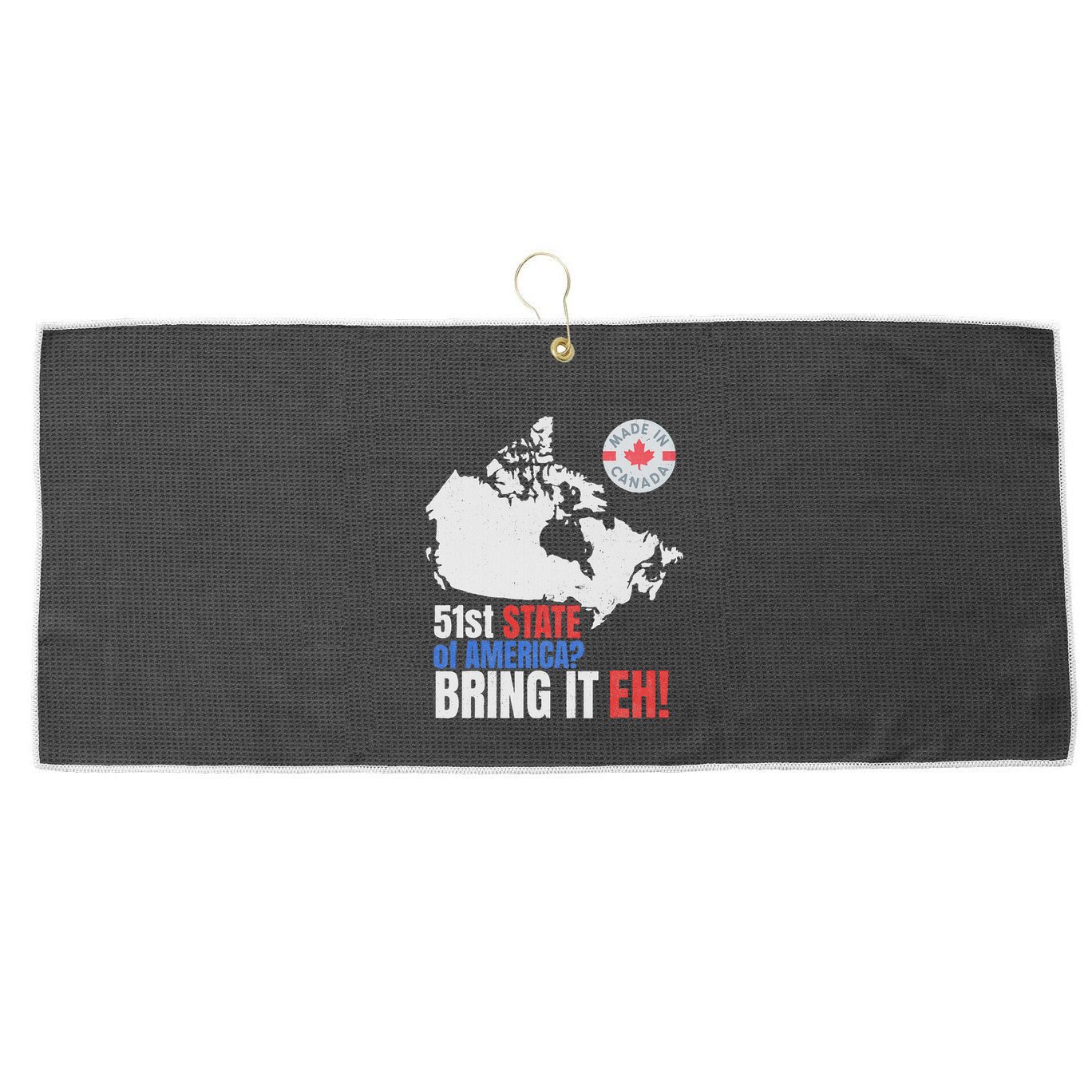 Canadian Patriotic Anti Trump Canada Map Large Microfiber Waffle Golf Towel