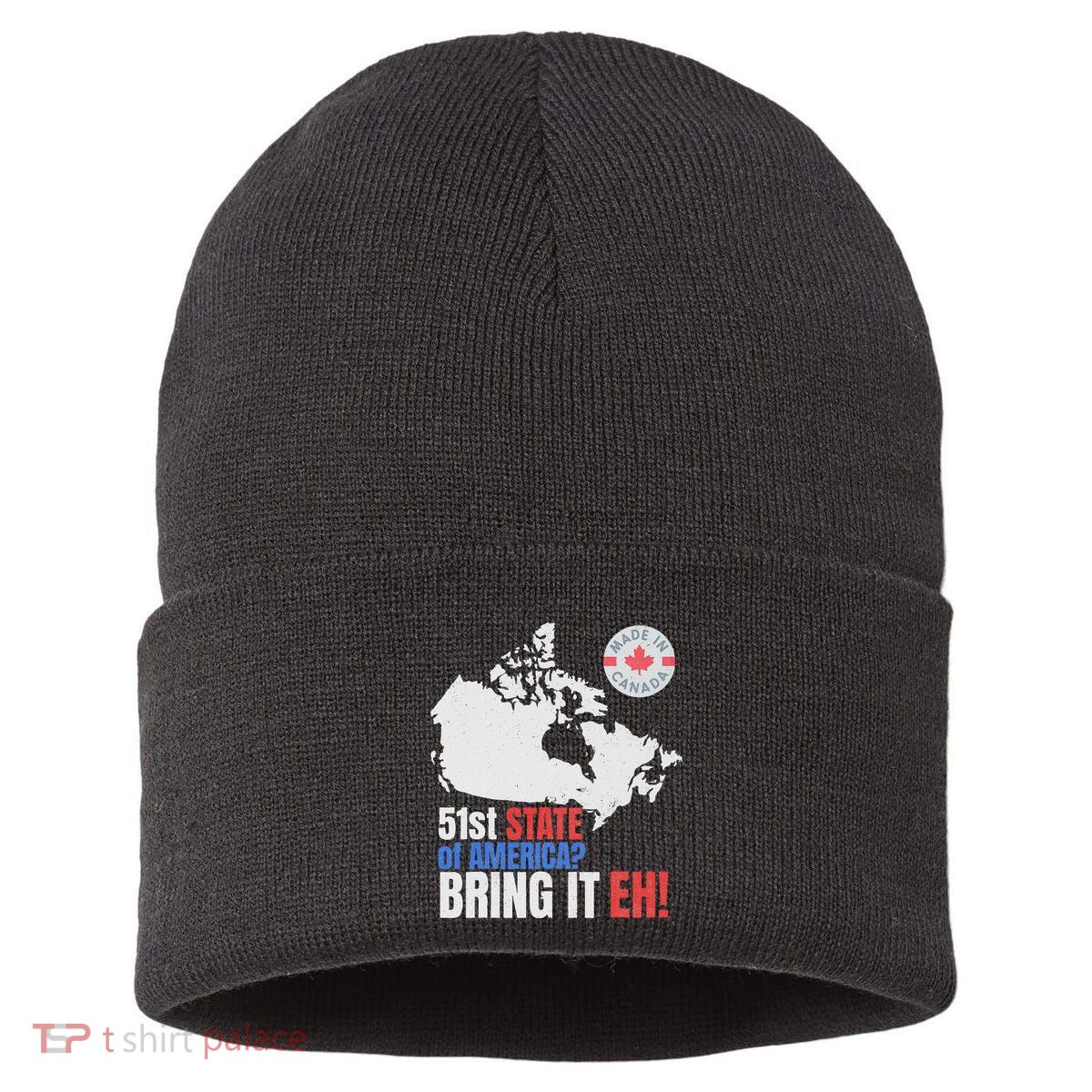 Canadian Patriotic Anti Trump Canada Map Sustainable Knit Beanie