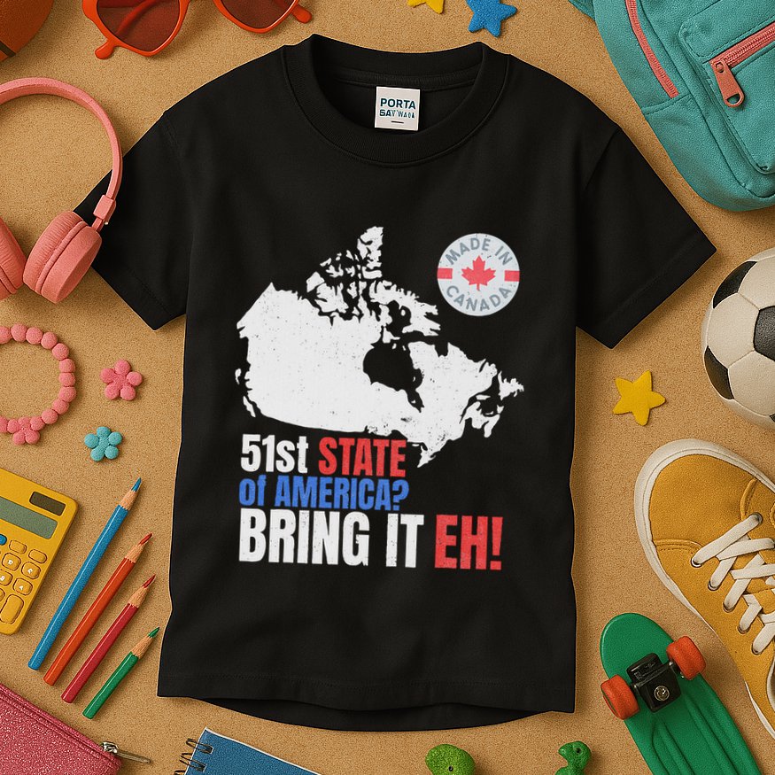 Canadian Patriotic Anti Trump Canada Map Kids T-Shirt