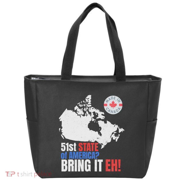 Canadian Patriotic Anti Trump Canada Map Zip Tote Bag