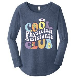 Cool Physician Assistants Club Registered Nurse Squad Groovy Meaningful Gift Women's Perfect Tri Tunic Long Sleeve Shirt