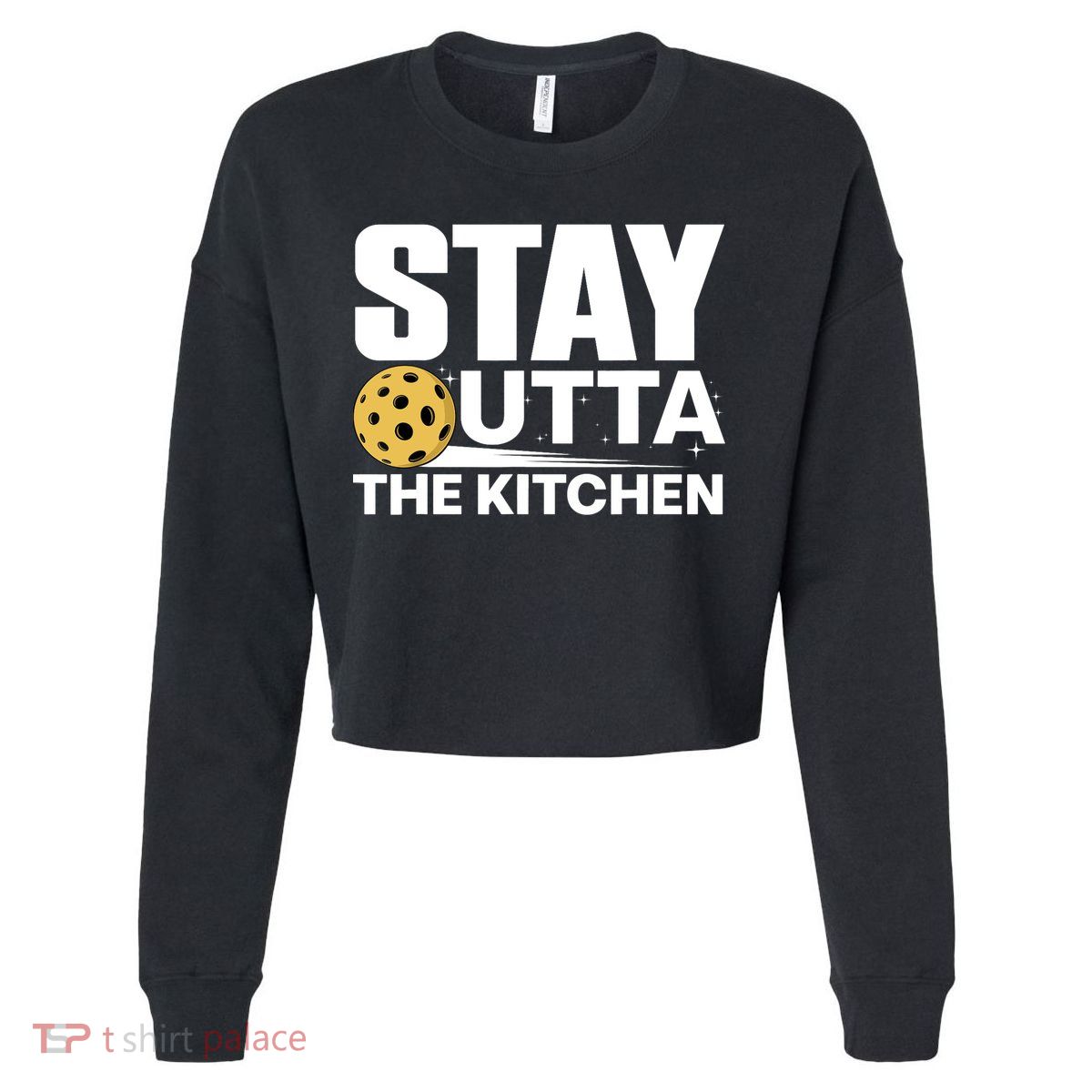 Cool Pickleball Art Pickleball Player Sport Cropped Pullover Crew