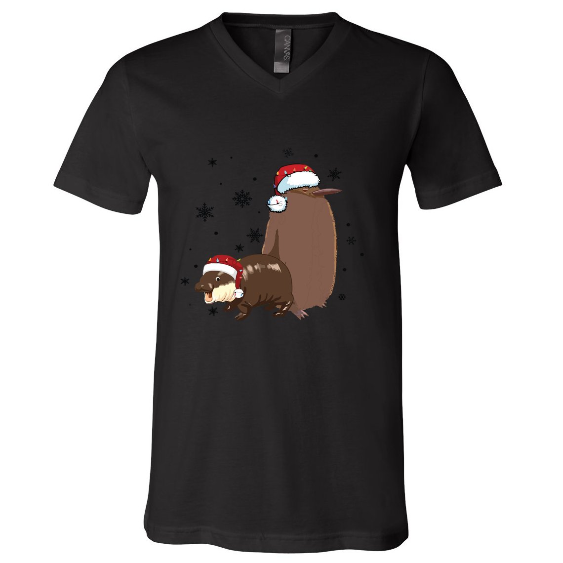 Christmas Pesto And Moo Deng Friendship V-Neck T-Shirt