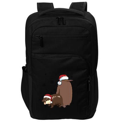 Christmas Pesto And Moo Deng Friendship Impact Tech Backpack
