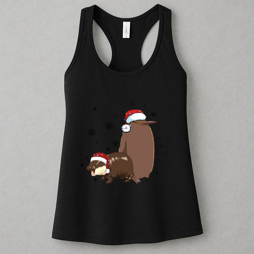 Christmas Pesto And Moo Deng Friendship Womens Tank Top