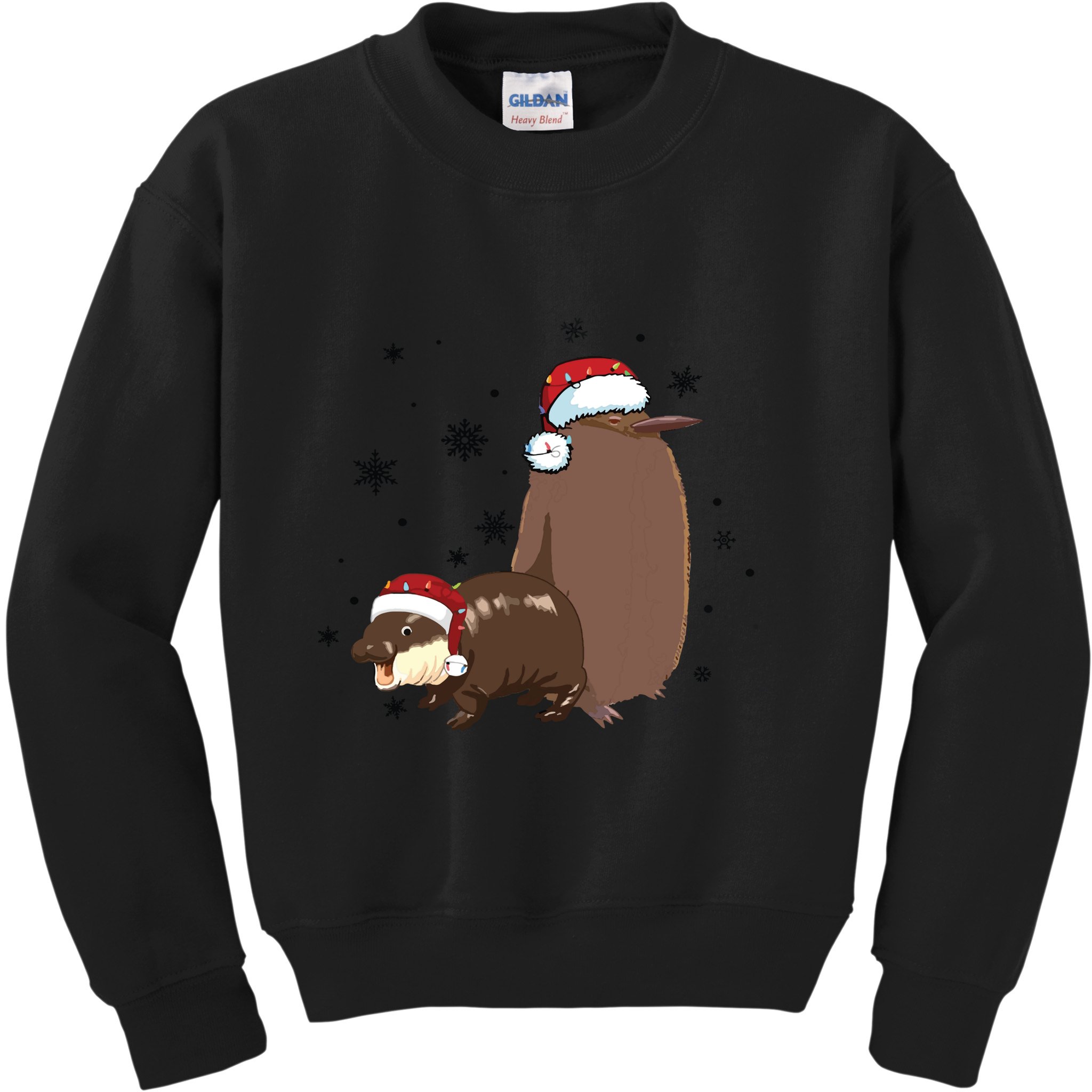 Christmas Pesto And Moo Deng Friendship Kids Sweatshirt