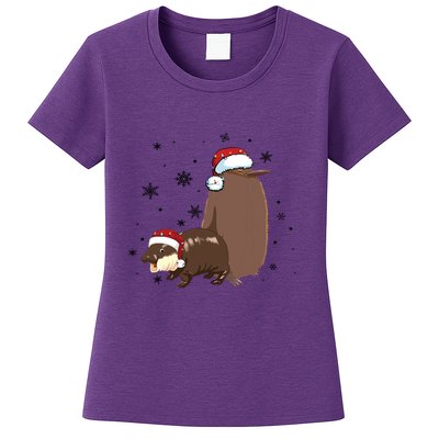 Christmas Pesto And Moo Deng Friendship Womens T-Shirt