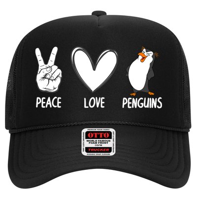 Cool Penguin Art For Men Women Peace Love Penguins Zookeeper Trucker Hat