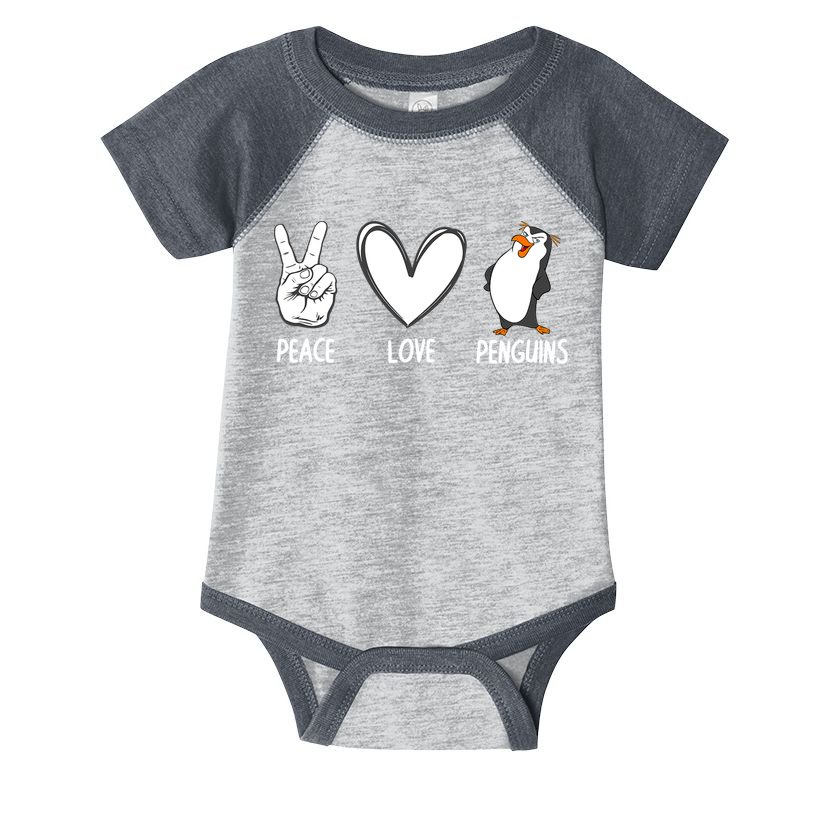 Cool Penguin Art For Men Women Peace Love Penguins Zookeeper Infant Baby Jersey Bodysuit