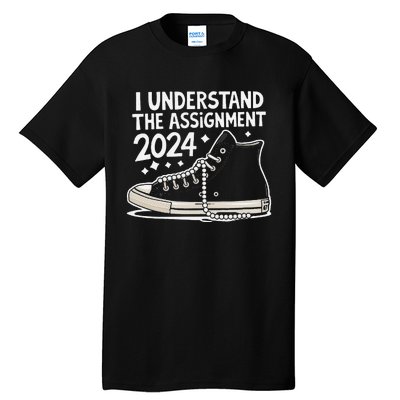 Chucks Pearls And Politics Harris Tall T-Shirt