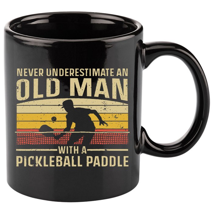 Cool Pickleball Art For Women Paddle Pickleball Player 11oz C Handle Ceramic Mug