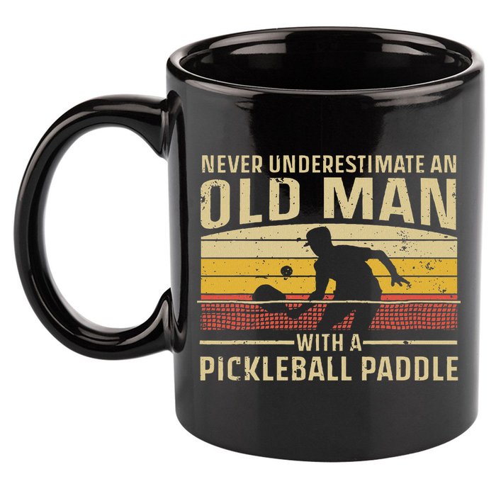 Cool Pickleball Art For Women Paddle Pickleball Player 11oz C Handle Ceramic Mug