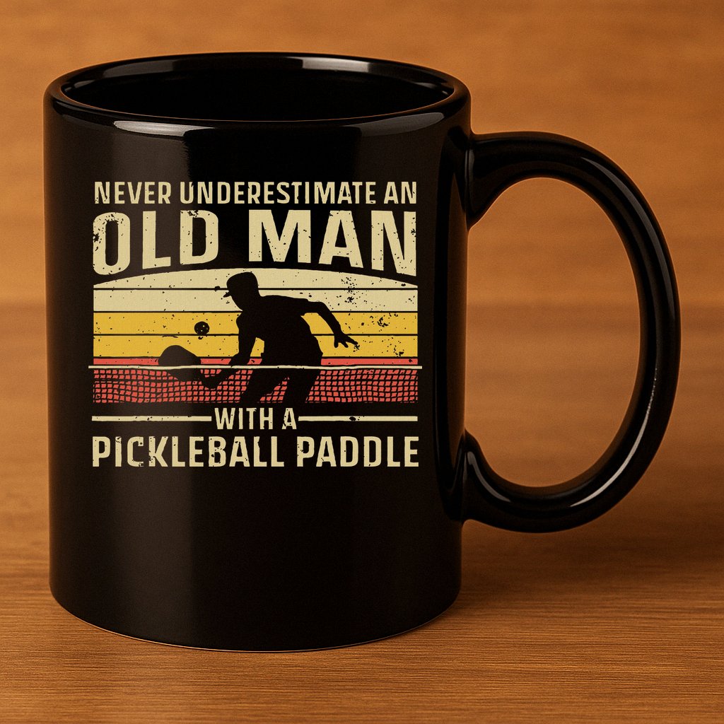 Cool Pickleball Art For Women Paddle Pickleball Player 11oz C Handle Ceramic Mug