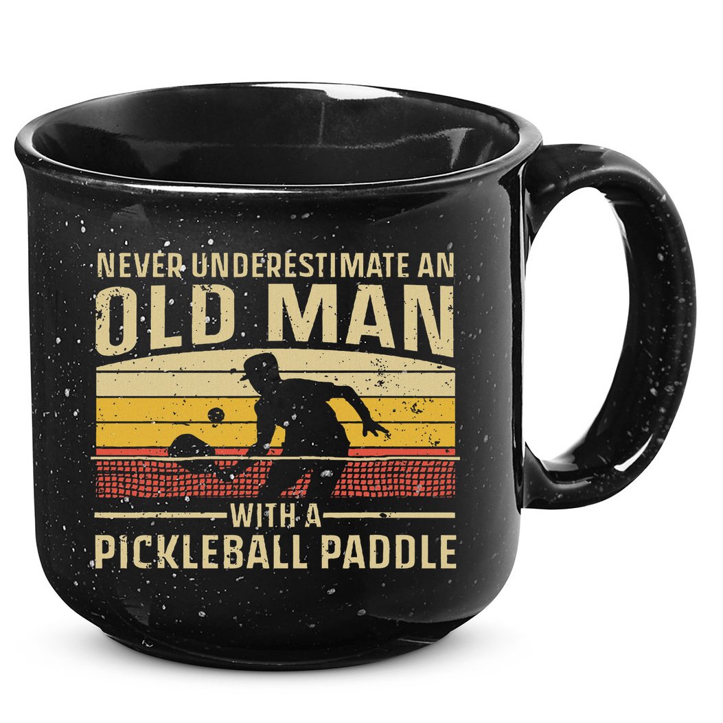 Cool Pickleball Art For Women Paddle Pickleball Player 15oz Campfire Ceramic Mug