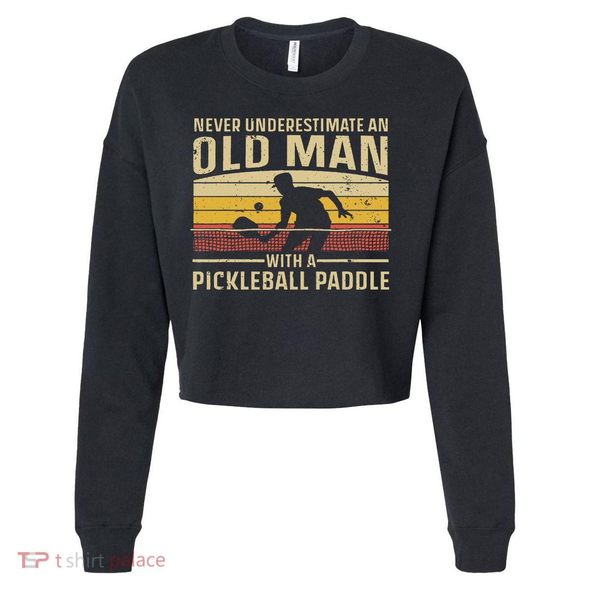 Cool Pickleball Art For Women Paddle Pickleball Player Cropped Pullover Crew