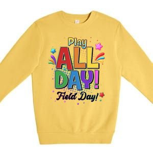 Colorful Play All Day Field Day Premium Crewneck Sweatshirt