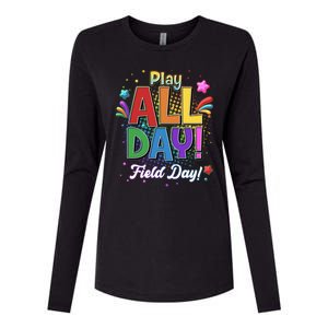 Colorful Play All Day Field Day Womens Cotton Relaxed Long Sleeve T-Shirt