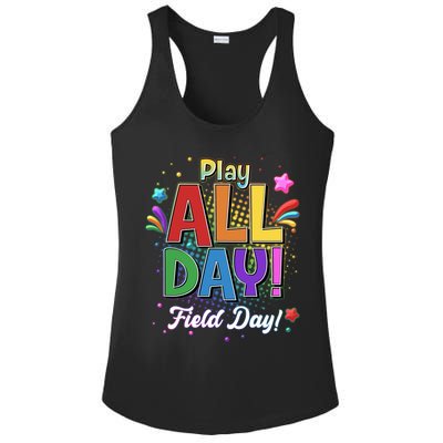 Colorful Play All Day Field Day Ladies PosiCharge Competitor Racerback Tank