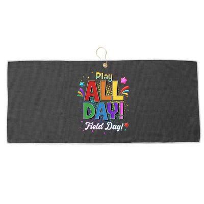 Colorful Play All Day Field Day Large Microfiber Waffle Golf Towel