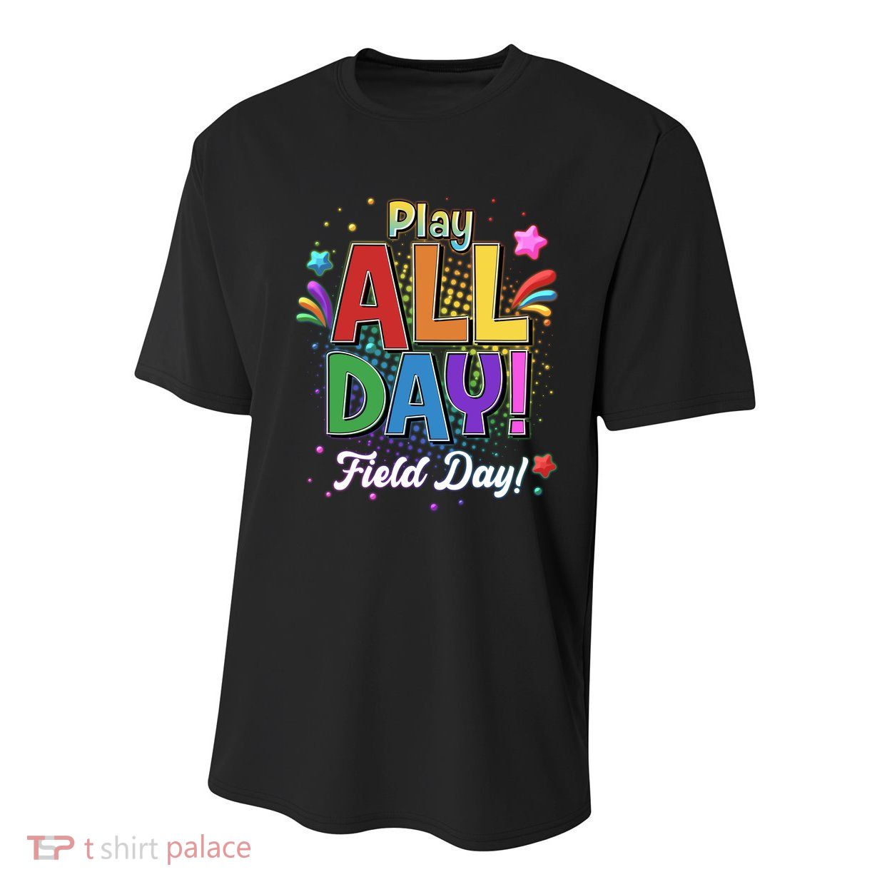 Colorful Play All Day Field Day Youth Performance Sprint T-Shirt