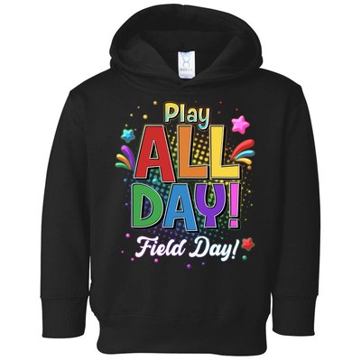 Colorful Play All Day Field Day Toddler Hoodie